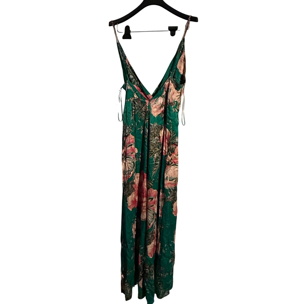 Free People Jumpsuit Cabbage Rose‎ Size 8 Boho Cottagecore Fairy Maximalist - Picture 6 of 7